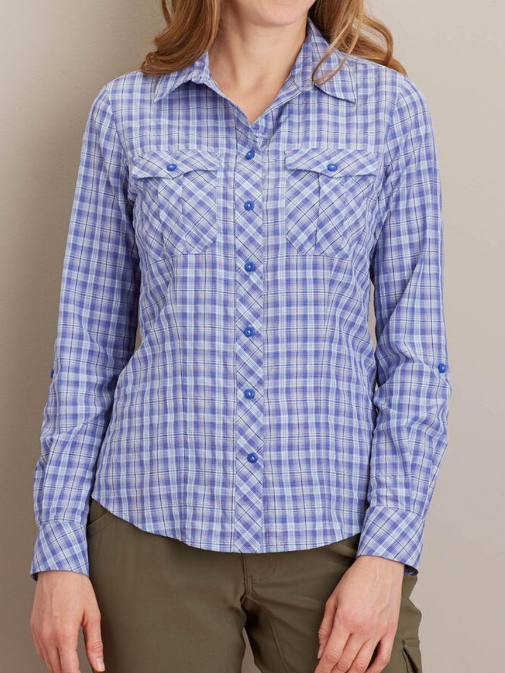 Duluth Trading Co Armachillo Cooling Plaid Button-Down Shirt